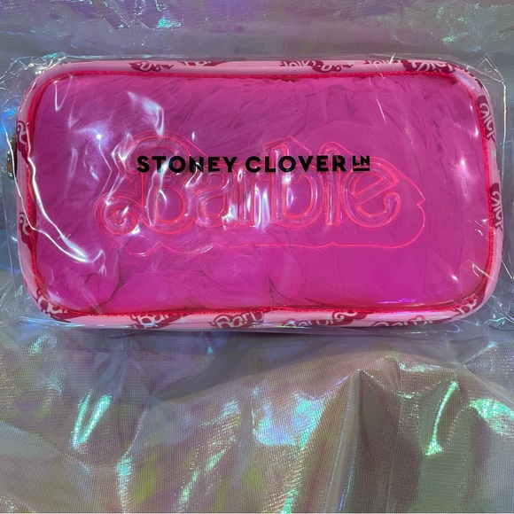 Stoney Clover Lane SCL Barbie Land Clear Front Small Pouch Embossing Sold Out - Picture 1 of 6
